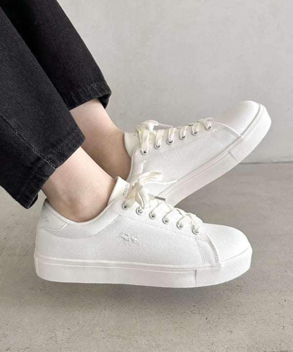 POLO CHAMPS(ポロチャンプス)/ワンポイント刺繍 ローカット キャンバススニーカー | IM3251006 | ホワイト