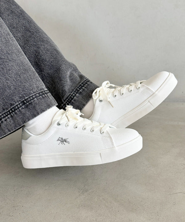 POLO CHAMPS(ポロチャンプス)/ワンポイント刺繍 ローカット キャンバススニーカー | IM3251006 | ライトグレー