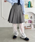 ワイドプリーツミディ丈スカート | NU2255122 | グレー