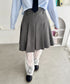 ワイドプリーツミディ丈スカート | NU2255122 | グレー
