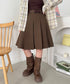 ワイドプリーツミディ丈スカート | NU2255122 | ブラウン