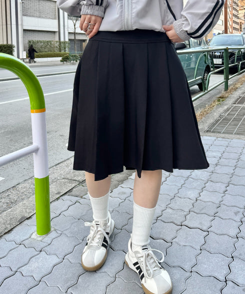 ワイドプリーツミディ丈スカート | NU2255122 | ブラック