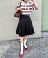 ワイドプリーツミディ丈スカート | NU2255122 | ブラック
