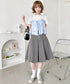 ワイドプリーツミディ丈スカート | NU2255122 | グレー