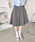 ワイドプリーツミディ丈スカート | NU2255122 | グレー