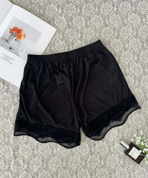 【3色展開】裾レースペチコート ペチパンツ | MD2255006 | ブラック