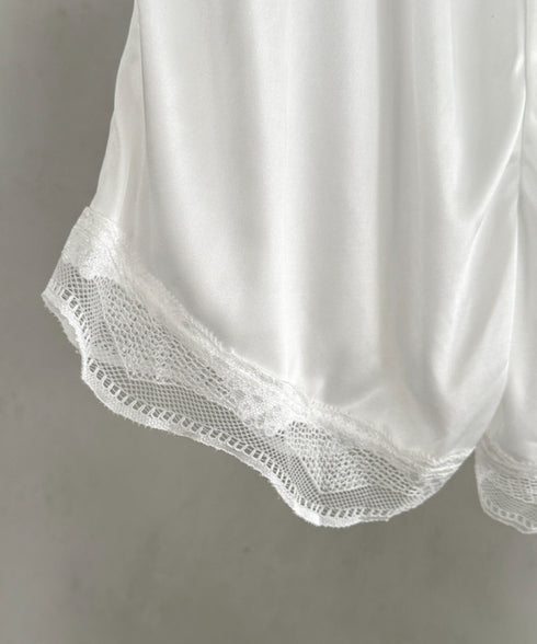 【3色展開】裾レースペチコート ペチパンツ | MD2255006 | ホワイト