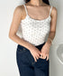 カップ付きドット柄キャミソール | CL2255010 | ホワイト