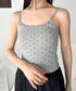 カップ付きドット柄キャミソール | CL2255010 | グレー