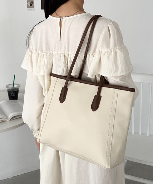 【A4サイズ対応】スクエアトートバッグ | CL1255012 | アイボリー