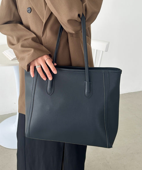 【A4サイズ対応】スクエアトートバッグ | CL1255012 | ブラック