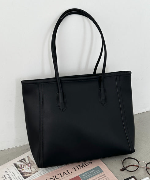 【A4サイズ対応】スクエアトートバッグ | CL1255012 | ブラック