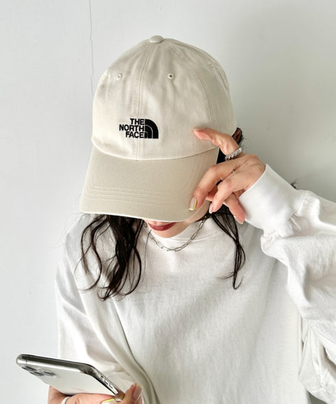 THE NORTH FACE(ザ・ノースフェイス)/コットン ワンポイント ロゴ刺繍 キャップ 帽子/TNF COTTON BALL CAP | IM5251041 | クリーム