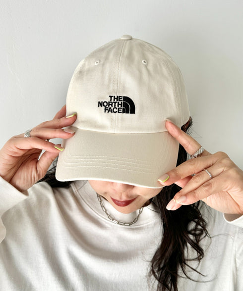 THE NORTH FACE(ザ・ノースフェイス)/コットン ワンポイント ロゴ刺繍 キャップ 帽子/TNF COTTON BALL CAP | IM5251041 | クリーム