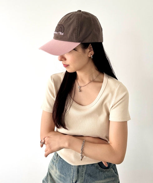 THE NORTH FACE(ザ・ノースフェイス)/コットン ワンポイント ロゴ刺繍 キャップ 帽子/TNF COTTON BALL CAP | IM5251041 | ブラウン
