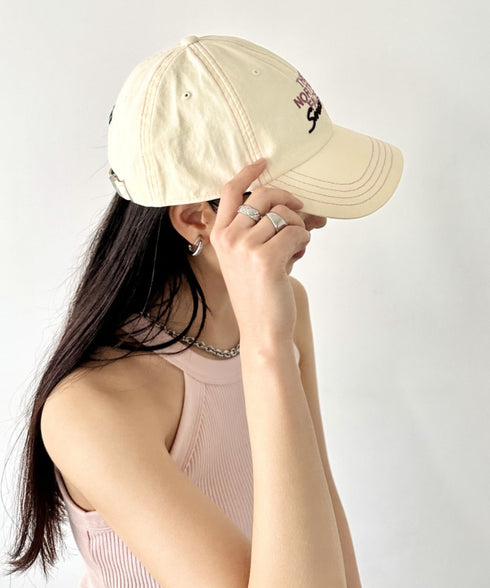 THE NORTH FACE(ザ・ノースフェイス)/コットン ワンポイント ロゴ刺繍 キャップ 帽子/TNF COTTON BALL CAP | IM5251041 | ホワイト系その他