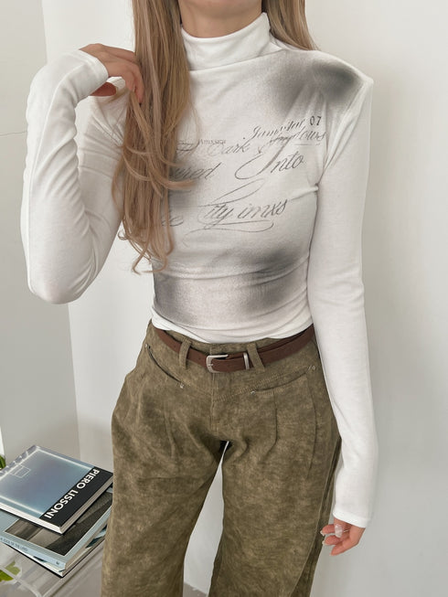 マーブルロゴハイネックトップス | SL2244636 | ホワイト