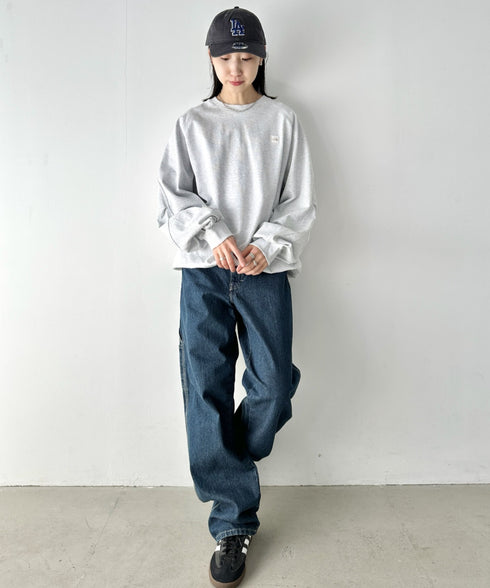 THE NORTH FACE(ザ・ノースフェイス)/ワンポイント ボックスロゴ刺繍 オーバーサイズ スウェット/MINI BOX STITCH SWEATSHIRTS | IM2251045 | オートミール