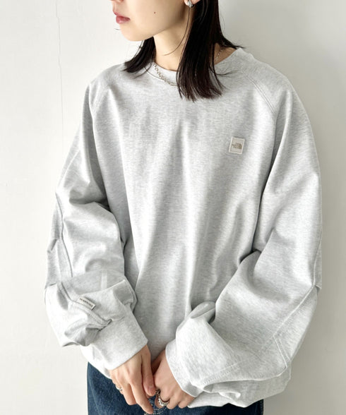 THE NORTH FACE(ザ・ノースフェイス)/ワンポイント ボックスロゴ刺繍 オーバーサイズ スウェット/MINI BOX STITCH SWEATSHIRTS | IM2251045 | オートミール