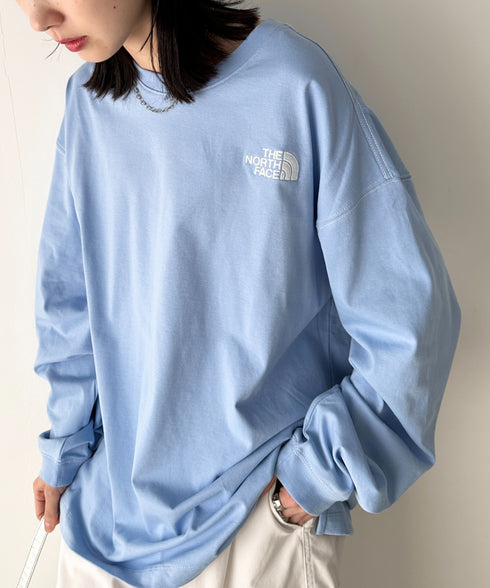 THE NORTH FACE(ザ・ノースフェイス)/ワンポイント ロゴ刺繍 ステッチ 切り替え 長袖 ロンT/ESSENTIAL L/S R/TEE | IM2251049 | ブルー