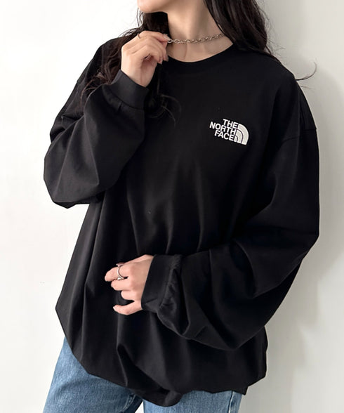 THE NORTH FACE(ザ・ノースフェイス)/ワンポイント ロゴ刺繍 ステッチ 切り替え 長袖 ロンT/ESSENTIAL L/S R/TEE | IM2251049 | ブラック系その他
