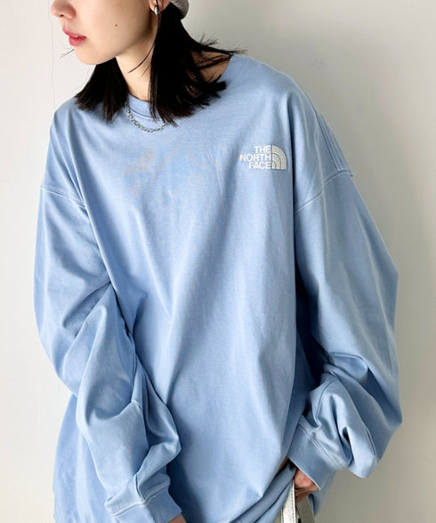 THE NORTH FACE(ザ・ノースフェイス)/ワンポイント ロゴ刺繍 ステッチ 切り替え 長袖 ロンT/ESSENTIAL L/S R/TEE | IM2251049 | ブルー