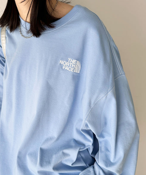 THE NORTH FACE(ザ・ノースフェイス)/ワンポイント ロゴ刺繍 ステッチ 切り替え 長袖 ロンT/ESSENTIAL L/S R/TEE | IM2251049 | ブルー