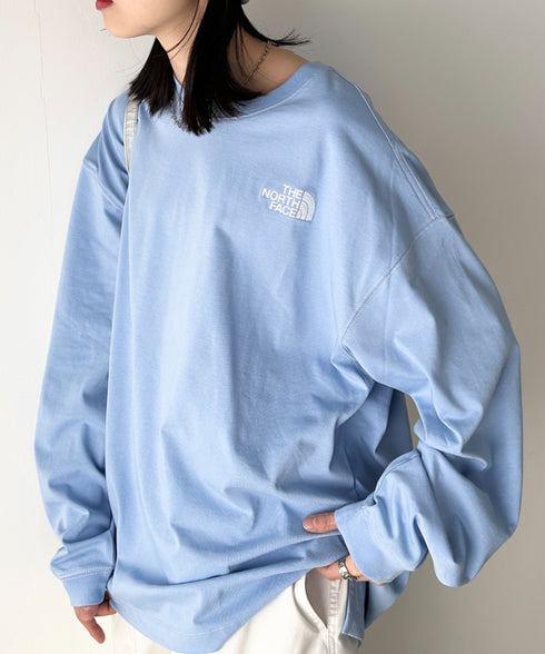 THE NORTH FACE(ザ・ノースフェイス)/ワンポイント ロゴ刺繍 ステッチ 切り替え 長袖 ロンT/ESSENTIAL L/S R/TEE | IM2251049 | ブルー