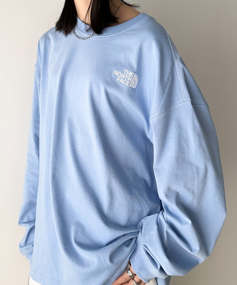 THE NORTH FACE(ザ・ノースフェイス)/ワンポイント ロゴ刺繍 ステッチ 切り替え 長袖 ロンT/ESSENTIAL L/S R/TEE | IM2251049 | ブルー
