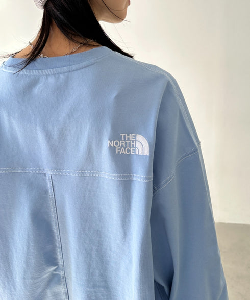 THE NORTH FACE(ザ・ノースフェイス)/ワンポイント ロゴ刺繍 ステッチ 切り替え 長袖 ロンT/ESSENTIAL L/S R/TEE | IM2251049 | ブルー