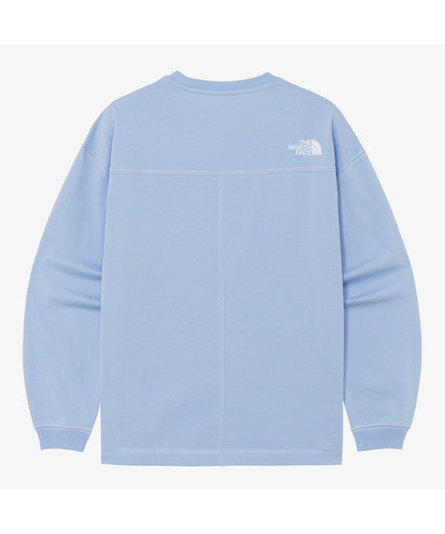 THE NORTH FACE(ザ・ノースフェイス)/ワンポイント ロゴ刺繍 ステッチ 切り替え 長袖 ロンT/ESSENTIAL L/S R/TEE | IM2251049 | ブルー