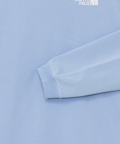 THE NORTH FACE(ザ・ノースフェイス)/ワンポイント ロゴ刺繍 ステッチ 切り替え 長袖 ロンT/ESSENTIAL L/S R/TEE | IM2251049 | ブルー
