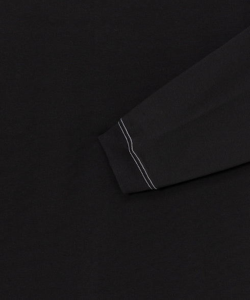 THE NORTH FACE(ザ・ノースフェイス)/ワンポイント ロゴ刺繍 ステッチ 切り替え 長袖 ロンT/ESSENTIAL L/S R/TEE | IM2251049 | ブラック