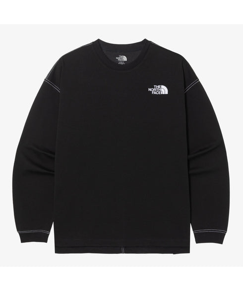 THE NORTH FACE(ザ・ノースフェイス)/ワンポイント ロゴ刺繍 ステッチ 切り替え 長袖 ロンT/ESSENTIAL L/S R/TEE | IM2251049 | ブラック