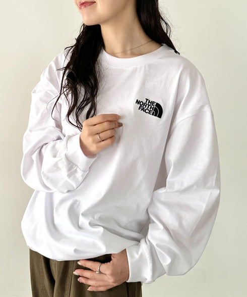 THE NORTH FACE(ザ・ノースフェイス)/ワンポイント ロゴ刺繍 ステッチ 切り替え 長袖 ロンT/ESSENTIAL L/S R/TEE | IM2251049 | ホワイト系その他