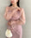 【お気に入り10000越え♪】ラウンドネックシアーロングワンピース ドレス 結婚式お呼ばれオケージョンパーティー | MD2251080 | ピンク