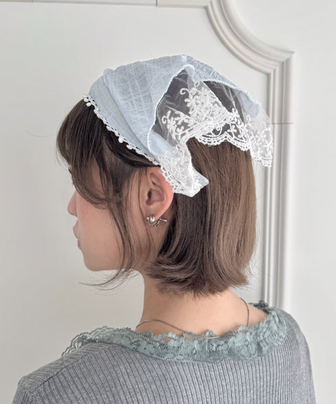 チュールレースカチューシャ | LO6255174 | ライトブルー