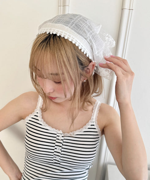 チュールレースカチューシャ | LO6255174 | ライトブルー