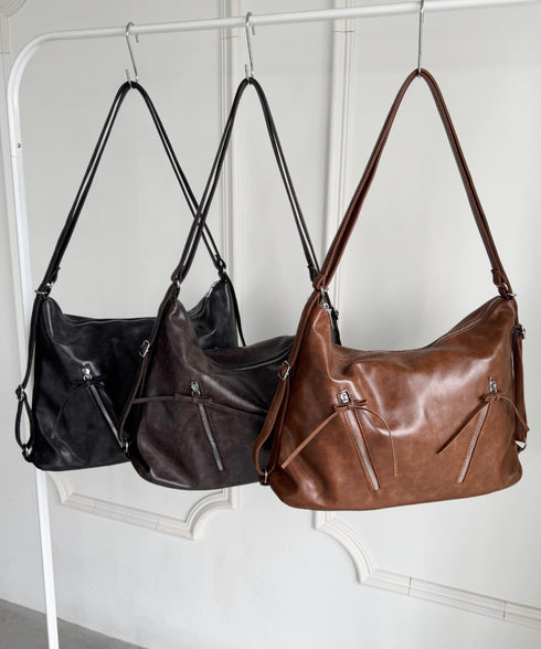 ヴィンテージライク2WAYリボンショルダーバッグ | LO1255185 | ブラウン