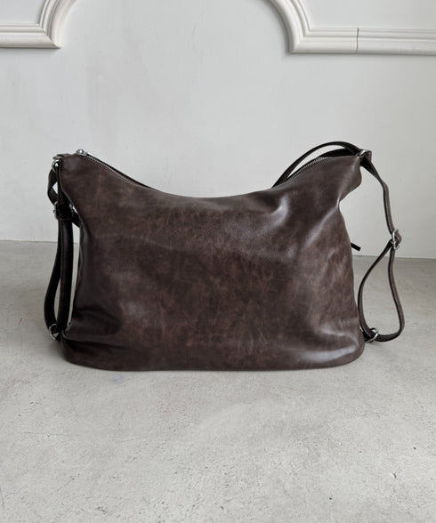 ヴィンテージライク2WAYリボンショルダーバッグ | LO1255185 | ダークブラウン