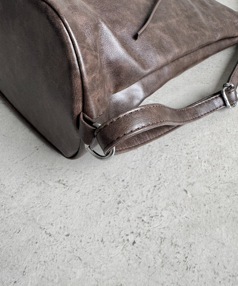 ヴィンテージライク2WAYリボンショルダーバッグ | LO1255185 | ダークブラウン