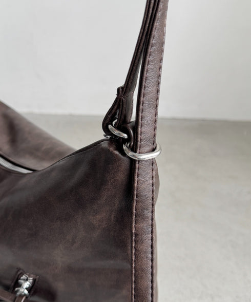 ヴィンテージライク2WAYリボンショルダーバッグ | LO1255185 | ダークブラウン