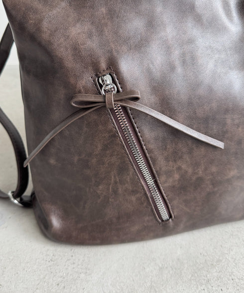 ヴィンテージライク2WAYリボンショルダーバッグ | LO1255185 | ダークブラウン