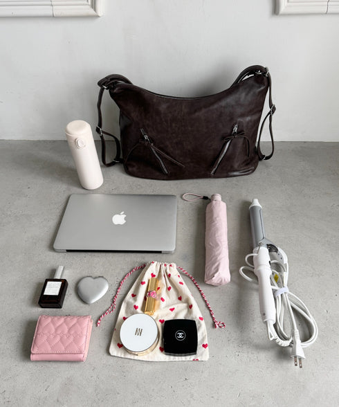 ヴィンテージライク2WAYリボンショルダーバッグ | LO1255185 | ダークブラウン