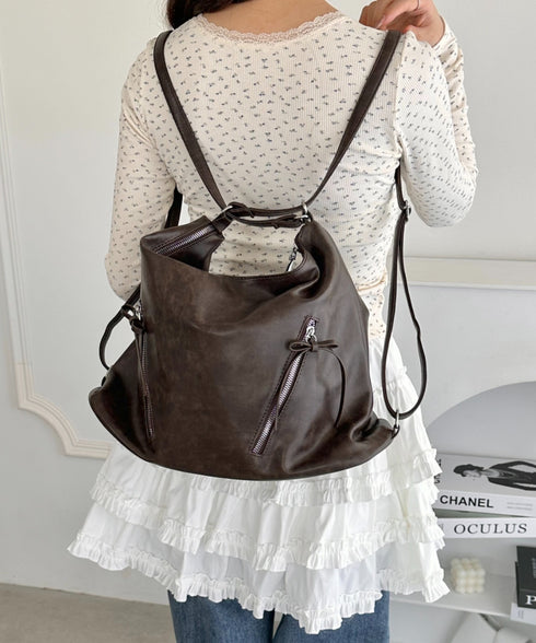 ヴィンテージライク2WAYリボンショルダーバッグ | LO1255185 | ダークブラウン