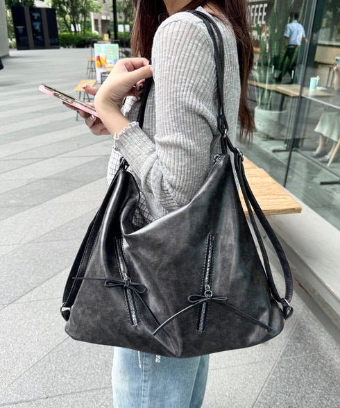 ヴィンテージライク2WAYリボンショルダーバッグ | LO1255185 | ブラック