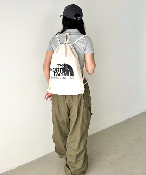 THE NORTH FACE(ザ・ノースフェイス)/ビッグロゴ 巾着 ナップサック ストリングバッグ/BIG LOGO STRING BAG | IM1251060 | クリーム