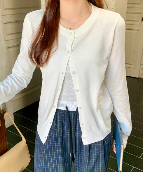 クルーネックニットカーディガン | EV2251006 | ホワイト