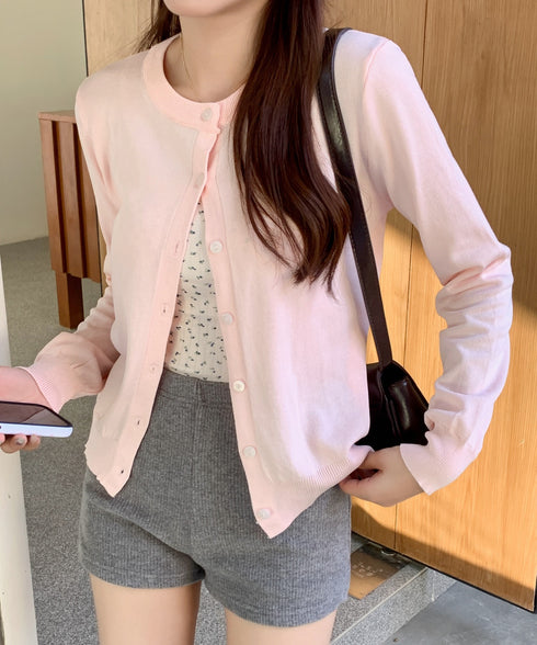 クルーネックニットカーディガン | EV2251006 | ピンク