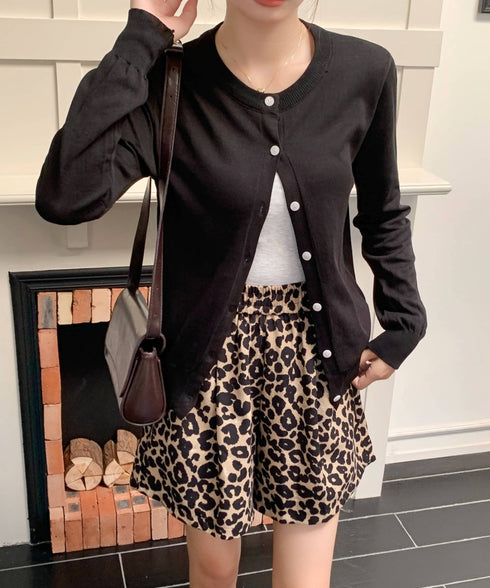 クルーネックニットカーディガン | EV2251006 | ブラック